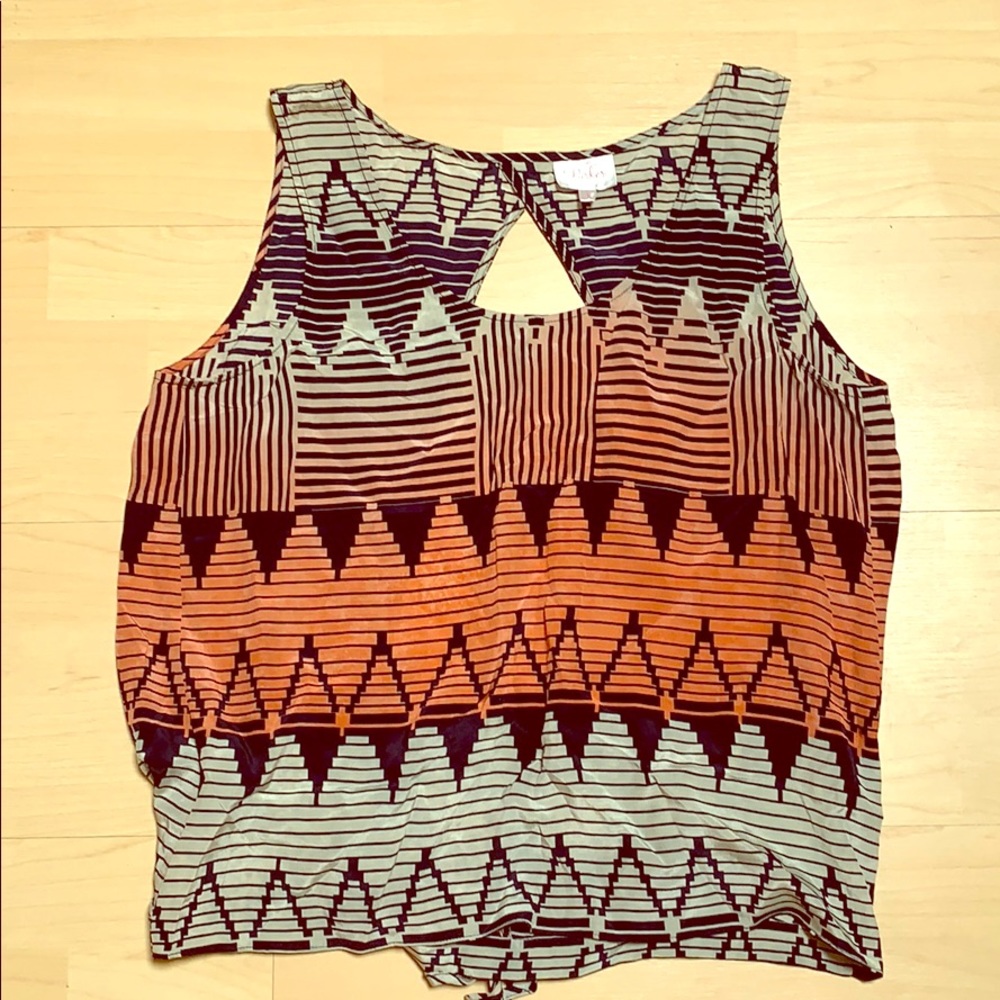 Parker Silk Open Back Tank Top